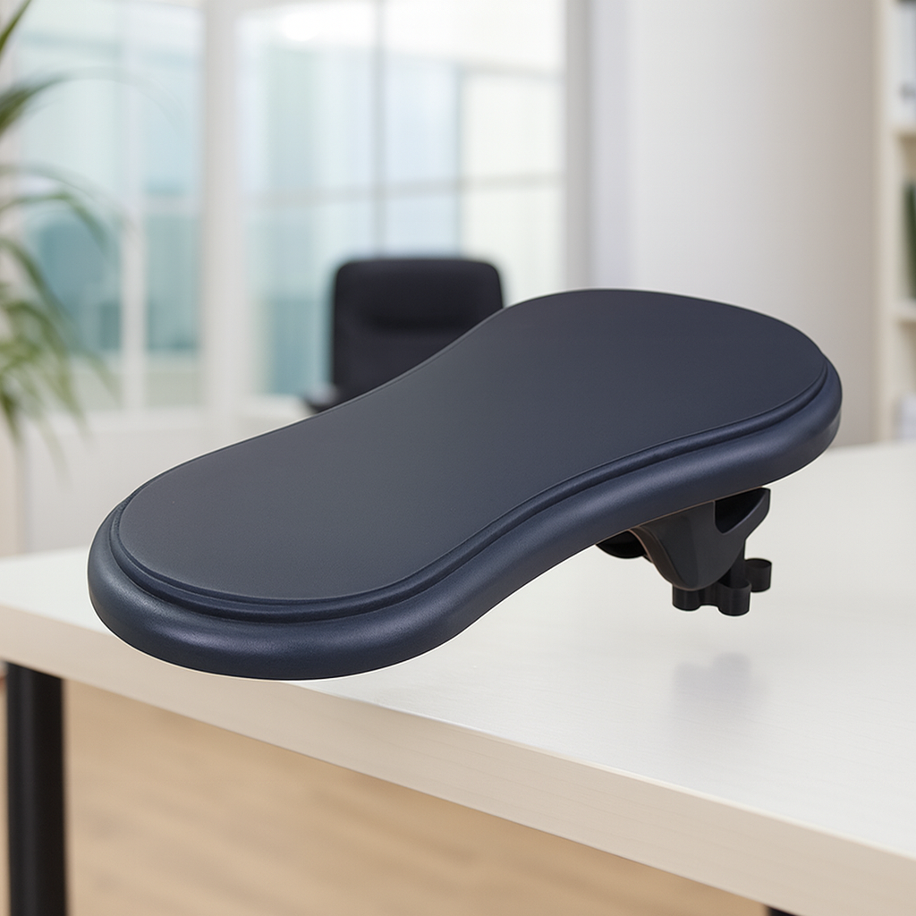 Adjustable Ergonomic Arm Rest with Rotating Mouse Pad – Desk Wrist Support Extender