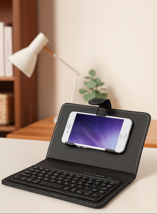 Wireless Bluetooth Keyboard with PU Leather Case