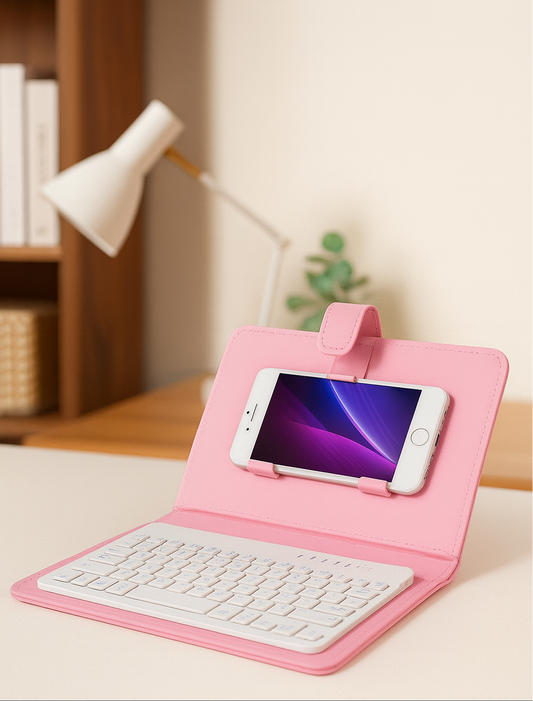 Wireless Bluetooth Keyboard with PU Leather Case