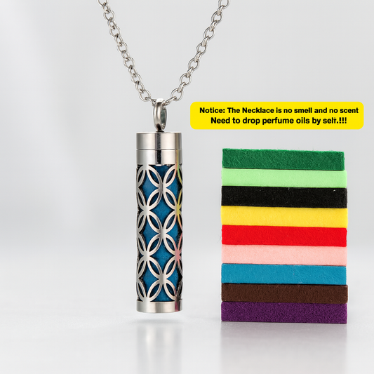 Stainless Steel Aromatherapy Necklace – Elegant Essential Oil Diffuser Pendant