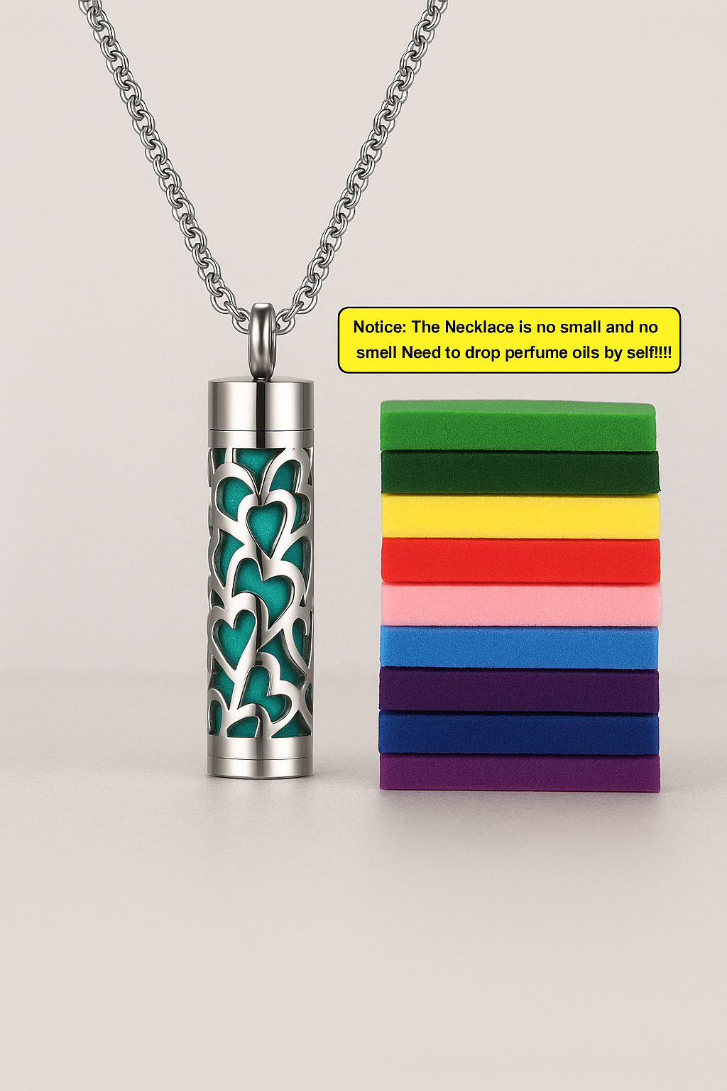 Stainless Steel Aromatherapy Necklace – Elegant Essential Oil Diffuser Pendant